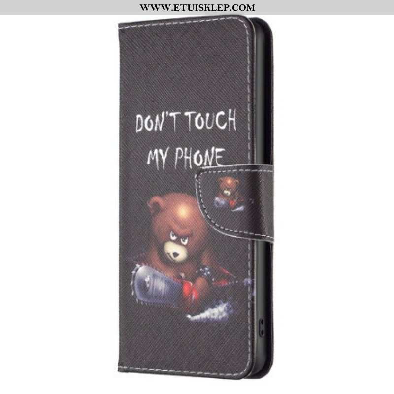 Etui Folio do iPhone 14 Pro Niebezpieczny Niedźwiedź